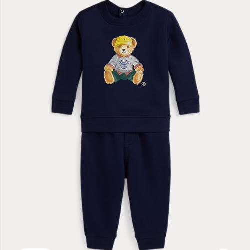 Polo Bear Fleece Sweatshirt & Pant Set - 18 Months