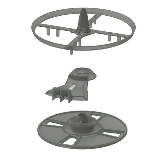 Baby Brezza Formula Pro Advanced Replacement Stirring Wheel, Locking Cover, and Measuring Wheel Set aka Orange Parts, Grey