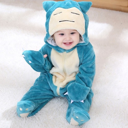 Toddler Snorlax Onesie Pajamas Costume Outfit Baby Animal Cosutme