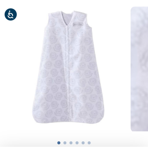 Gray Lion Micro-Fleece Wearable Baby Blanket M | HALO