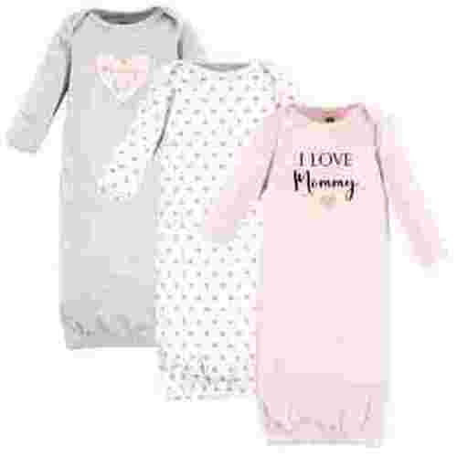 Hudson Baby Infant Girl Cotton Gowns, Girl Mommy, 0-6 Months