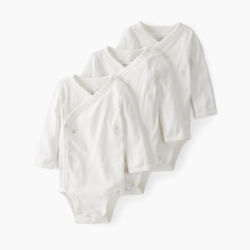 Carter's Little Planet Organic Cotton Rib Wrap Bodysuits (3-Pack) - Ivory, NB