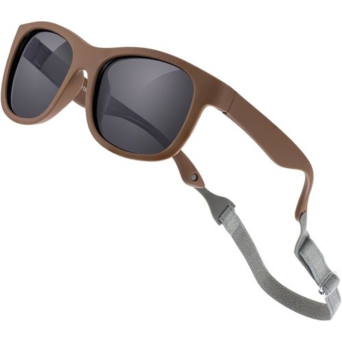 Baby Sunglasses with Strap Polarized Flexible UV400 for Infant Toddler Boys Girls Age 0-24 Months
