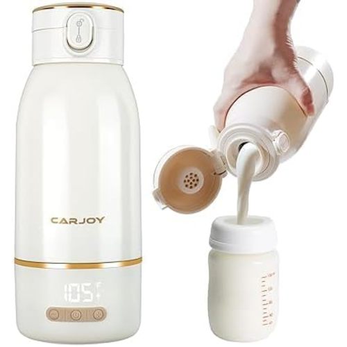 Cordless Portable Bottle Warmer, 17oz Big Capacity Travel Warmer for Baby Formula, Fast Heating Milk Warmer for Baby with 2Hours Super Fast Charging,149℉ Pasteurization Function