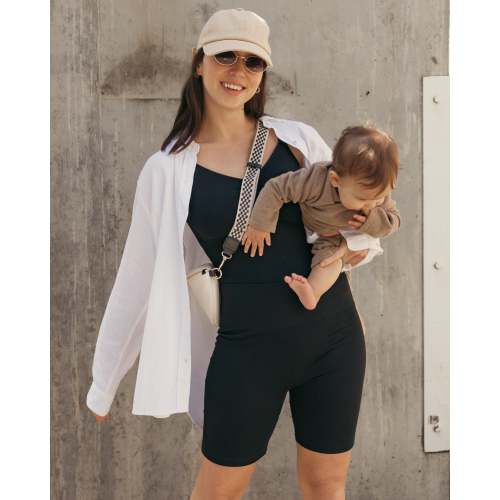 Sublime® Bamboo Maternity & Postpartum Bike Short | Black - Kindred Bravely