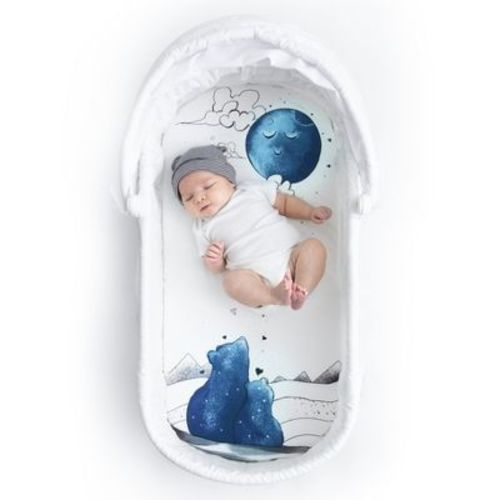 JumpOff Jo Hypoallergenic Fitted Bassinet Sheet for Baby Boys Girls - Rectangular Hourglass & Oval Crib Compatible Soft Breathable, Machine Washable