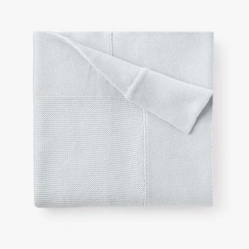 Pale Blue Sofia + Finn Knit Baby Blanket – Elegant Baby