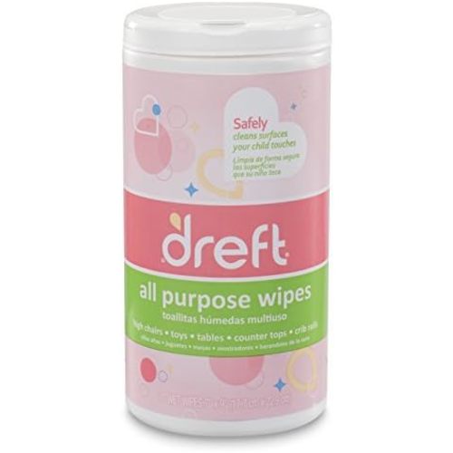 Dreft Multi-Surface All-Purpose Gentle Cleaning Wipes for Baby Toys, Car Seat, High Chair & More, 70 Count (Pack of 4)