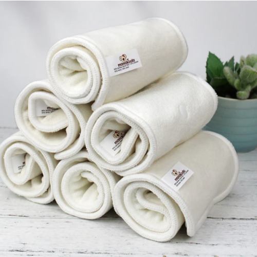 Mama Koala 6-Layer Snap Bamboo Hemp Cotton Cloth Diaper Inserts