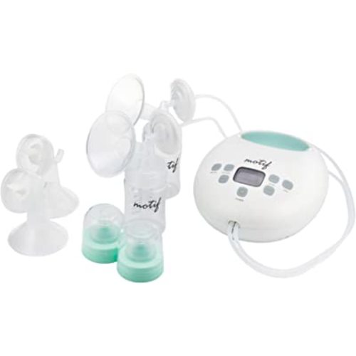Motif Medical Luna with Battery Double Electric Breast Pump, Portable Breast Pump with Battery - Easy to Use, Quiet Motor, Built-in LED Night Light
