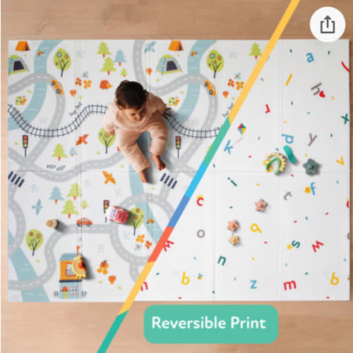 Reversible Floor Mat | Cars & Roads