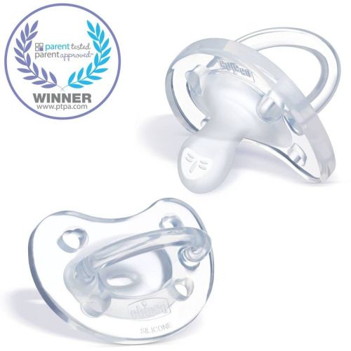 Chicco PhysioForma Soft Silicone Pacifier - 0-6m/2pc, Color: Clear