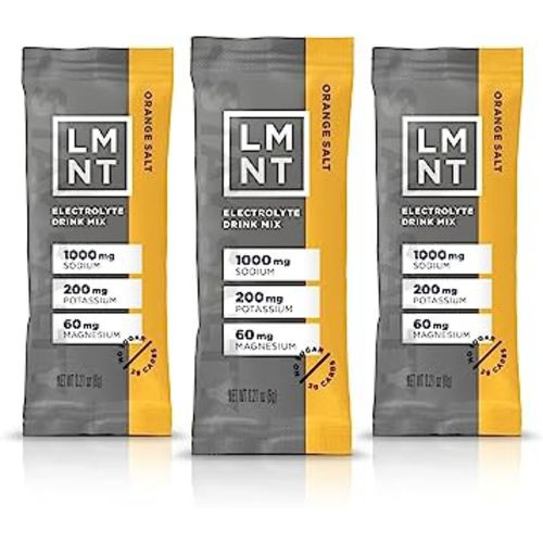 LMNT Keto Electrolyte Powder Packets| Paleo Hydration Powder| No Sugar, No Artificial Ingredients | Orange Salt | 30 Stick Packs