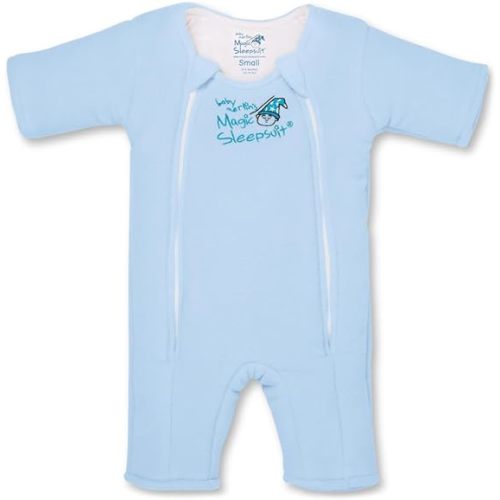 Baby Merlin's Magic Merlin Sleepsuit - Microfleece Baby Transition Swaddle - Sleep Suit - Infants 3-6 Months and 6-9 Months - Blue