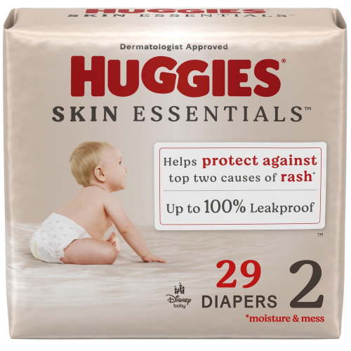 Huggies Skin Essentials Baby Diapers, Sizes: N-6, 31-15 Count