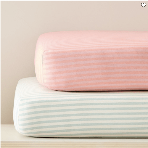 Pink Chicken Stripe Crib Fitted Sheet Bundle
