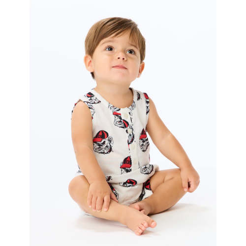 Georgia Bulldog Unisex Henley Romper