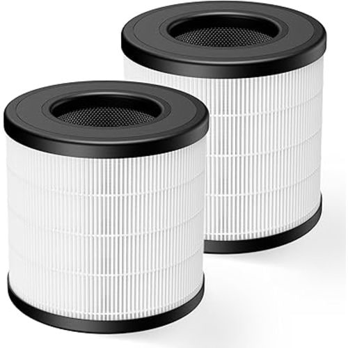 2 Pack PU-P05/AC201B True HEPA Replacement Filter Compatible with FULMINARE PU-P05 Air Purifiers and Purivortex AC201B Air Purifiers, H13 True HEPA Air Filter for Home Pets Dander Dust Smoke Pollen