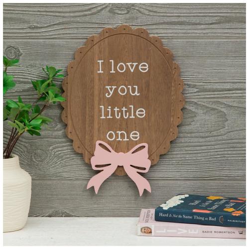 I Love You Little One Scalloped Wood Wall Decor