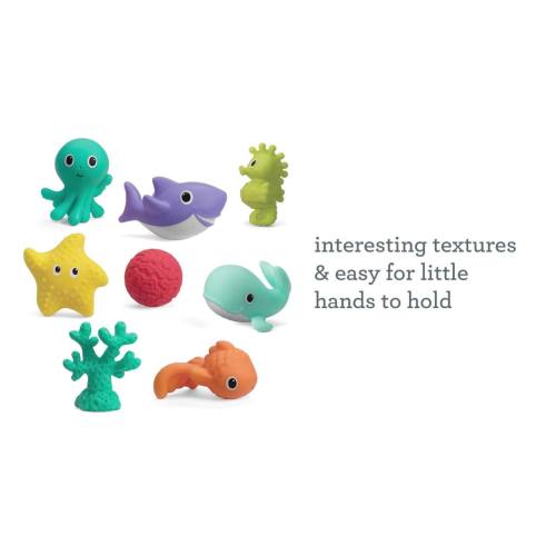 Infantino Baby Bath Tub Toys, Toddler's Sea Life Pals Aquarium Bath Squirters, 8-Piece Set