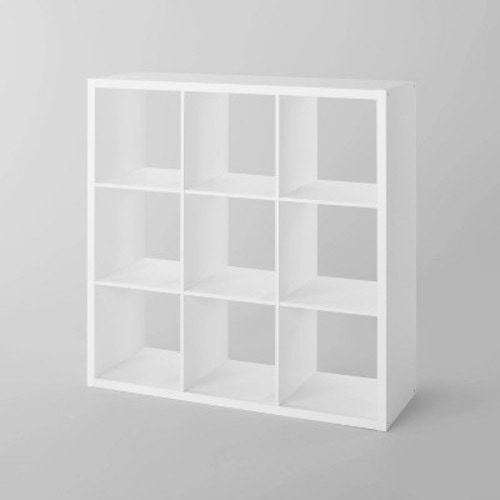 9 Cube Organizer White - Brightroom™: Decorative Bookshelf, Cubby Storage, MDF & Particle Board, 13" Cube System Compatible