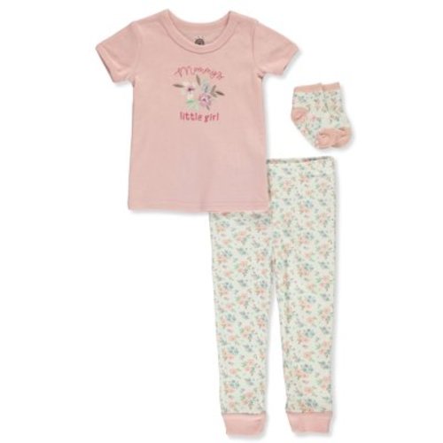 Little And Loved Baby Girls' 3-Piece Floral Pajamas Set - multi, 12 months (Infant)