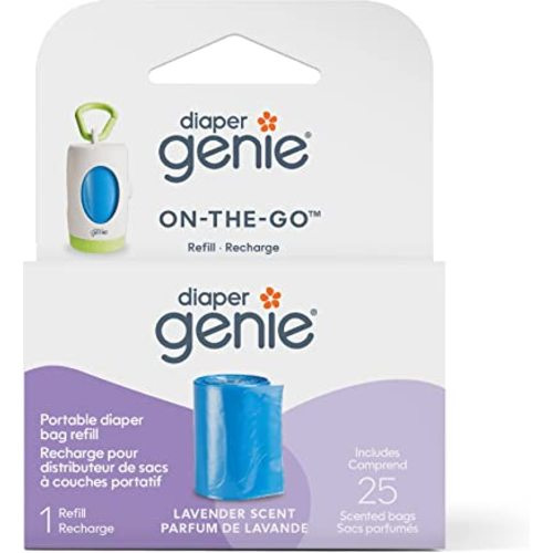 Diaper Genie Portable Diaper Pail Bag Refill, 25 Count (Pack of 1)
