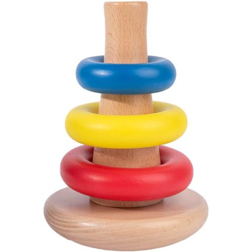 Adena Montessori Baby Toys for 6-12months Rocking Stacker Designed for Toddlers