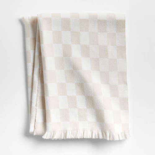 Natural Taupe Checkmate Baby Stroller Blanket by Leanne Ford - Crate & Kids | Google