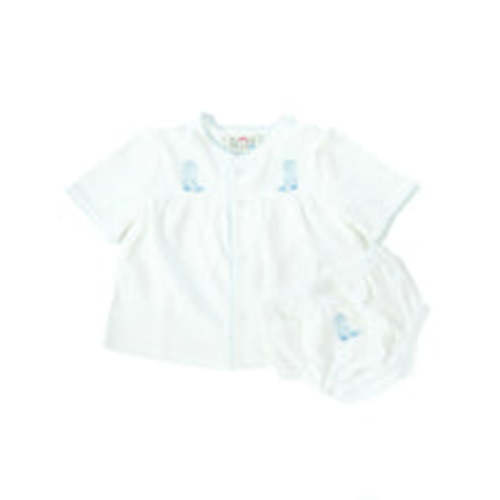 Blue Cowboy Boots Layette Set