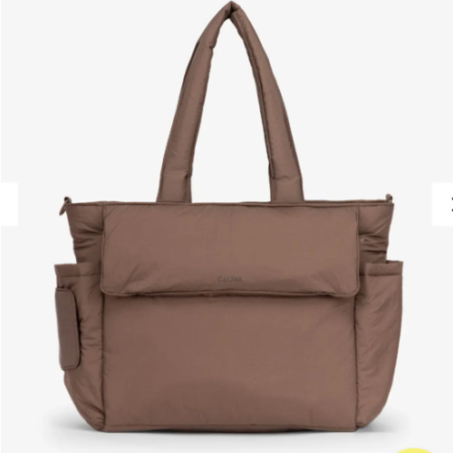 Diaper Tote Bag with Laptop Sleeve - HAZELNUT