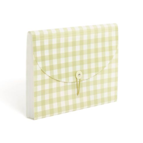 U Brands 13 Pocket Poly Expanding File Preppy Pond
