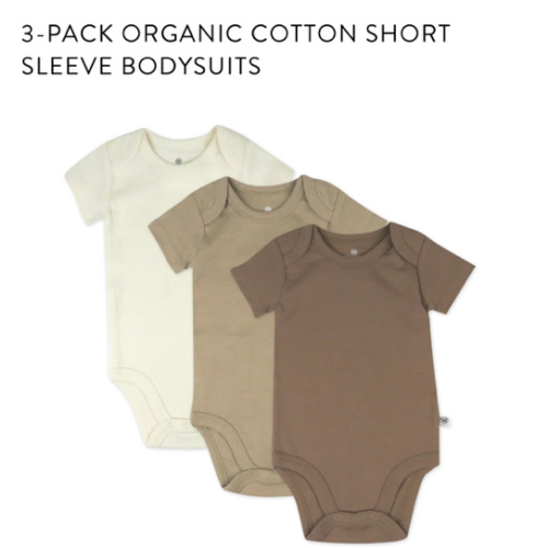 3-Pack Organic Cotton Short Sleeve Bodysuits | Honest Baby Clothing