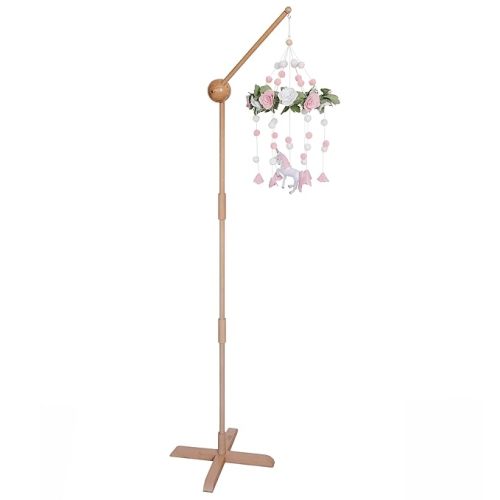 Baby Crib Mobile Arm Wooden Holder - Baby Mobile Hanger for Crib (31 inch, 100% Natural Beechwood) Strong Anti Slip - Nursery Decor & Gift Accessories (Original)
