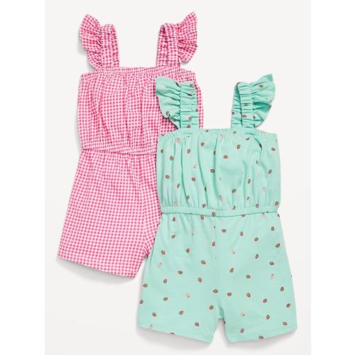 Sleeveless Ruffle-Trim One-Piece Romper 2-Pack for Toddler Girls | Old Navy