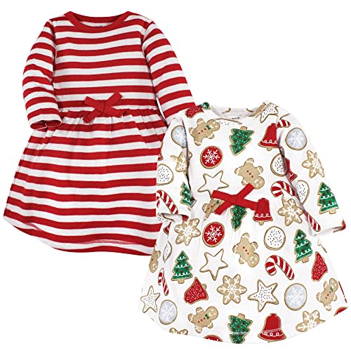 Touched by Nature Girls' One Size Organic Cotton Short Long-Sleeve Dresses