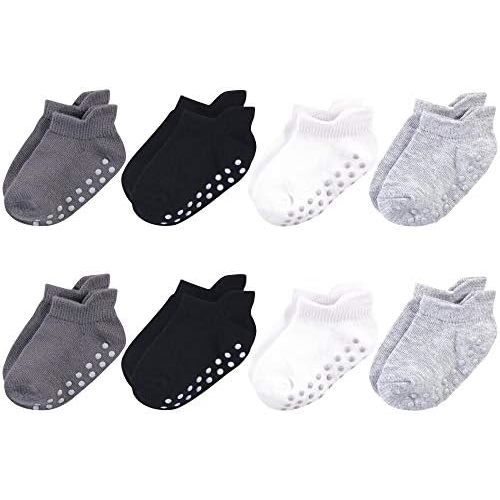 Touched by Nature Baby Girls' Organic Cotton Socks with Non-Skid Gripper for Fall Resistance