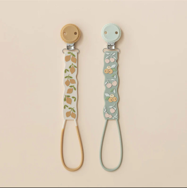 Beadless Silicone Pacifier Clip Set (2-Pack)