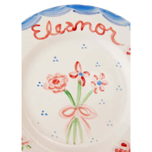Pink and Red Floral Plate, 7.5" | Over The Moon