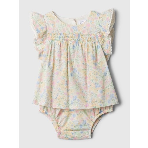 Baby Print Bubble One-Piece in floral, size: 0-3 M