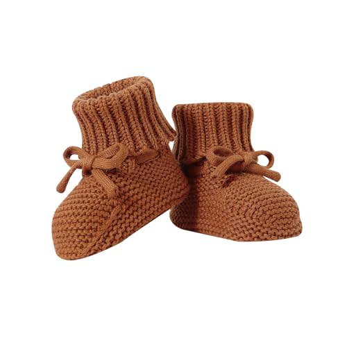 Hadetoto Baby Booties Newborn First Walkers Cozy Shoes Warm Knit Soft Booties for Toddler Infant Boy Girl