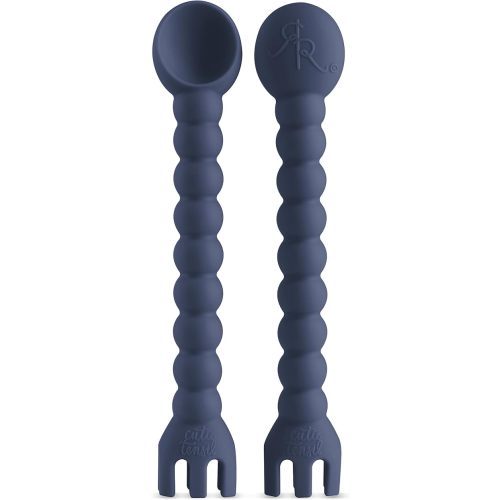 Ryan & Rose Cutie Tensils Baby Spoon and Fork [2 Pack] (Captain)