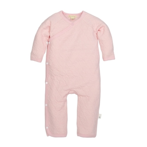 Quilted Bee Organic Wrap Front Baby Jumpsuit - Blossom - Newborn