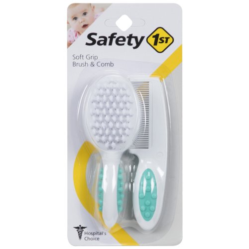 Safety 1st Soft Grip Brush & Comb With Soft Bristles, Arctic