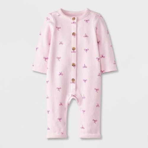 Baby Cozy Ribbed Romper - Cat & Jack™ Rust 12m