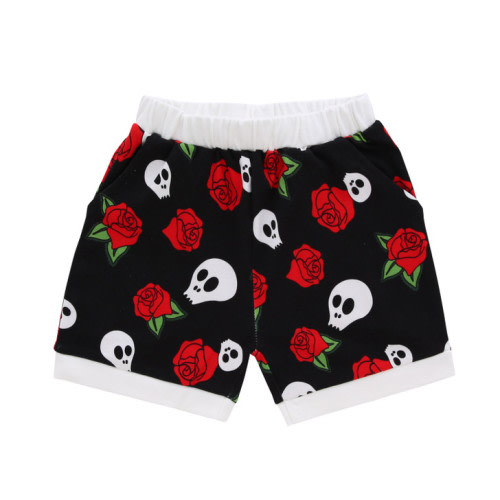 Skull & Rose shorts - Metallimonsters Ltd