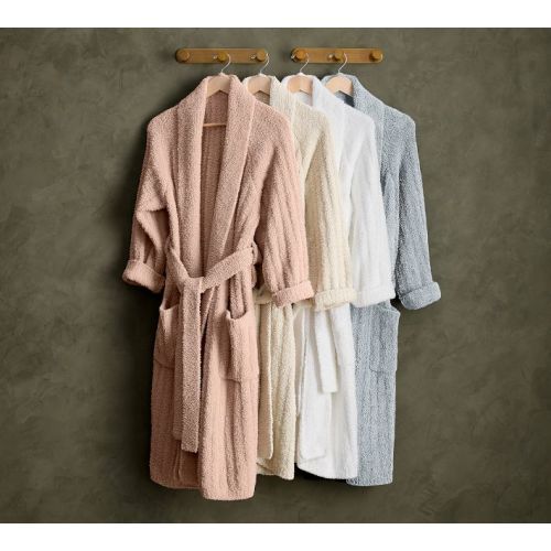 White Cozy Ribbed Robe