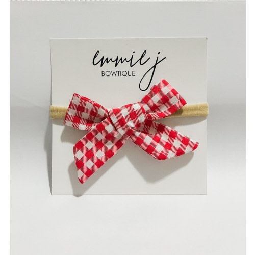 Red Plaid Baby Bow, Red Bow, Baby Girl Hair Accessories, Baby Bow, Summer Plaid Bow