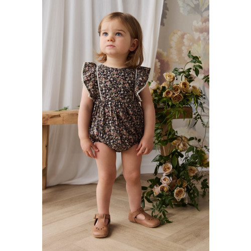 Organic Cotton Beatrice Playsuit - Luca Floral