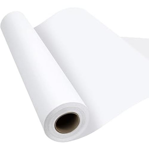Phinus Craft Paper Roll 15''×374'', Industrial-Grade Kraft Paper Roll, White Easel Paper Roll for Kids for Moving, Gift Wrapping, Wall Art, Table Runner, Floor Covering, Packing, Bulletin Board Paper
